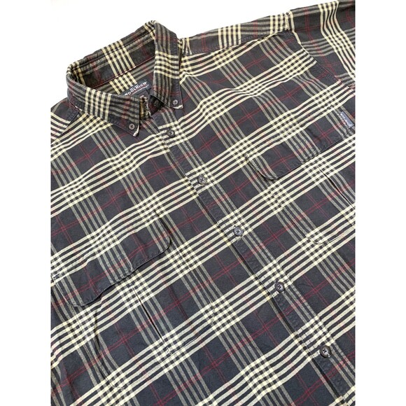 Woolrich Plaid Shirt‎ Mens 2XL Tartan Button Down Long Sleeve Heavy Cotton Work - Picture 2 of 8
